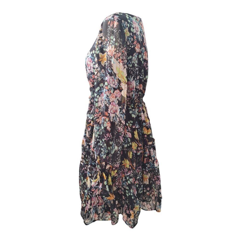Free People Closer To The Heart Tiered Floral Women's Dress Coquet Boho Multi L - Picture 4 of 9